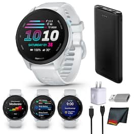 Garmin - Forerunner 70 GPS Running Smartwatch (Whitestone) Kit - Whitestone - (2025)
