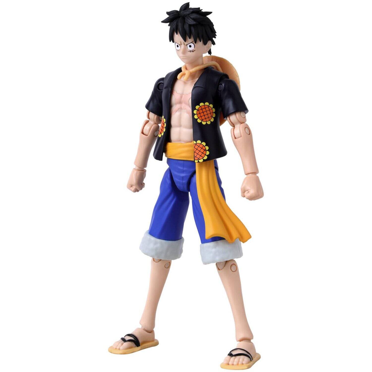 Back. Bandai - Bandai - One Piece - Anime Heroes - Monkey D. Luffy Dressrosa Ver. Action Figure   - COLLECTIBLES - Multicolor.