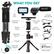 WHAT YOU GET
- LED Light
- Extension Bracket
- Phone Clamp
- Ball Head Mount
- Tripods
- Bluetooth Remote
- Micro-USB Cable
- 3.5mm TRRS Cable
- USB-C Cable
- Shotgun Microphone
Made for iPhone iPhone 15 & UP