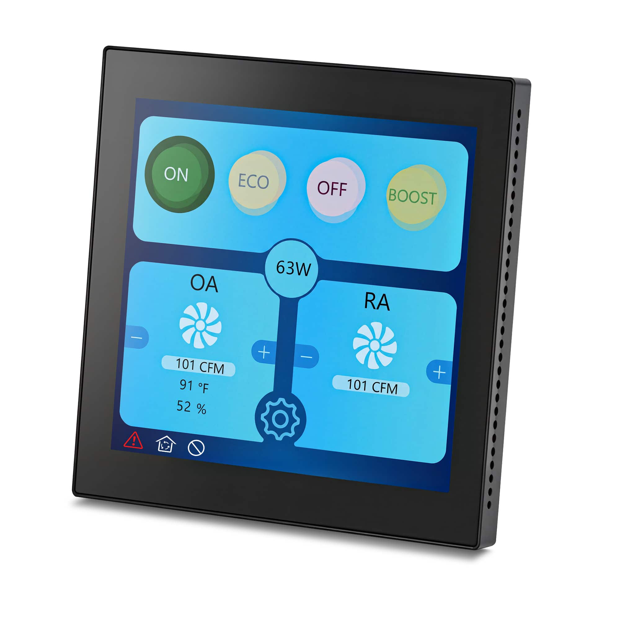 Akicon - ERV Control Panel Switch for Energy Recovery Ventilator System - Black