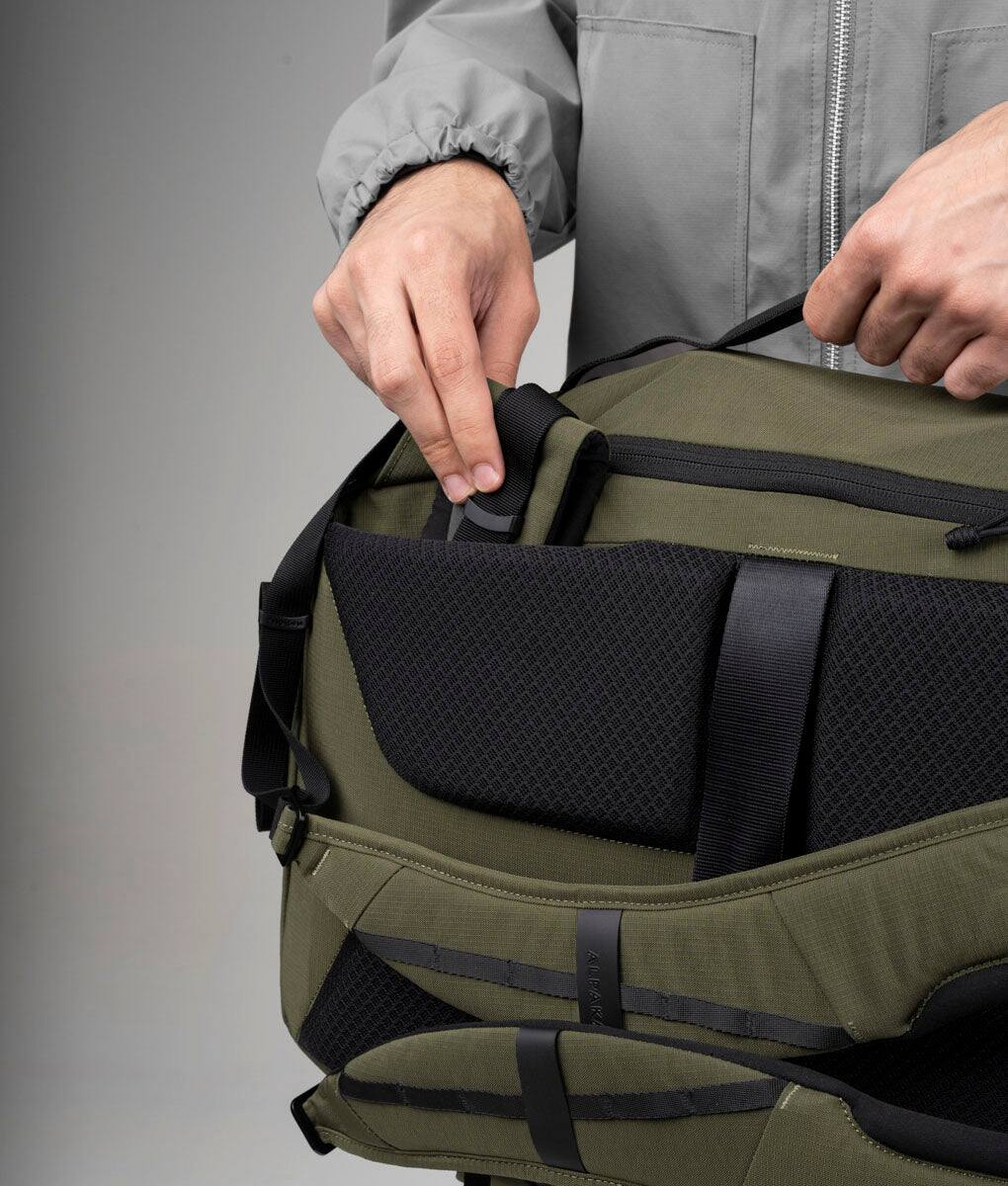Alt View 6. ALPAKA - Traverse 38L Travel Backpack for 15.6" and 16" Laptops with Clamshell Opening - Green.