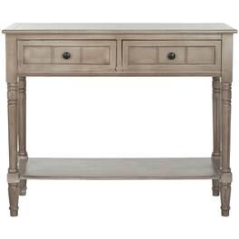 Hivvago - Console Accent Table Traditional Style Sofa Table in Distressed Cream - Oak