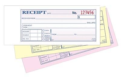 RECEIPT  
DATE _______  
No. 123456  
$ _______ DOLLARS  

RECEIVED FROM _______  
FOR RENT  
ACCOUNT _______  
PAYMENT _______  
BAL DUE _______  

CASH  
CHECK  
MONEY ORDER  
CREDIT CARD  

FROM _______ TO _______  

PRESENT PAYMENT _______  
BAL DUE _______  

CREDIT CARD BY _______
