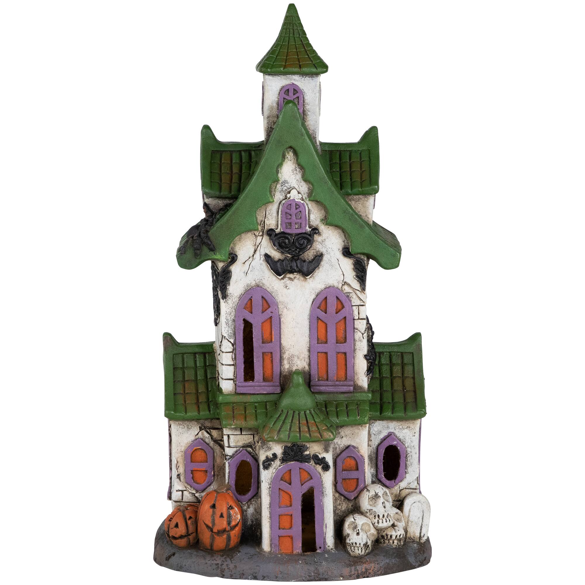 Northlight LED Lighted Haunted House with Skulls Halloween Decoration ...
