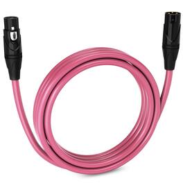 Lyxpro - 10 ft Balanced XLR Cable, Male to Female, 3 Pin Microphone Cable - Pink