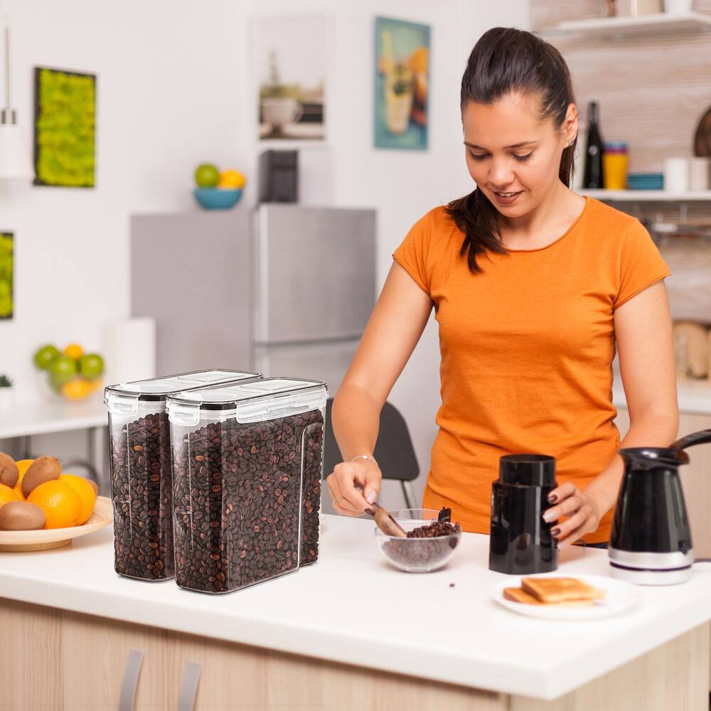 Angle. Sorbus - Sorbus Food Dispenser Containers, For Kitchen Organization, Store Pasta, Cereal, Dry Foods, and More -BPA Free - Clear.