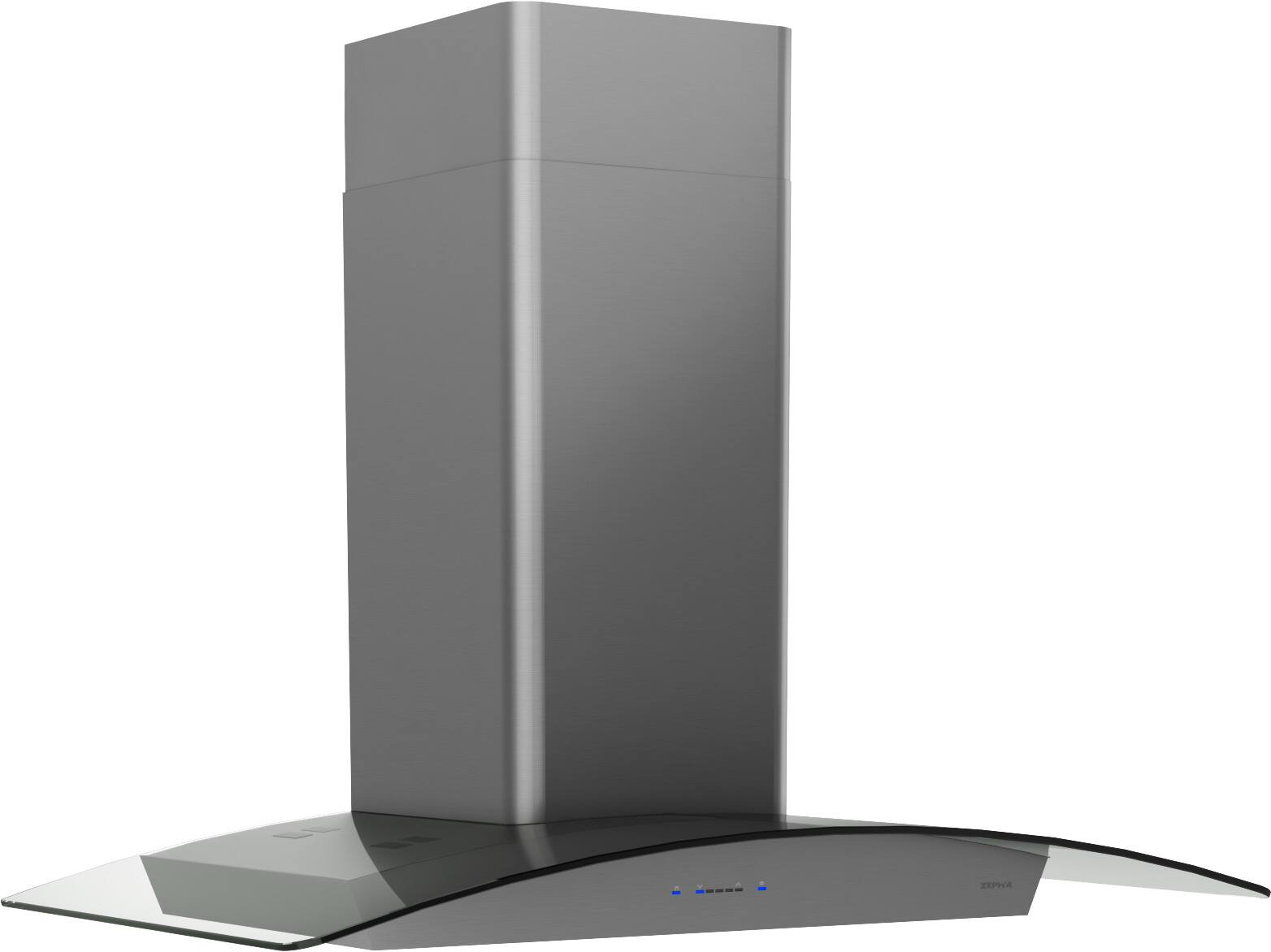 Left. Zephyr - Ravenna 36 in. 600 CFM Wall Mount Range Hood with LED Light - black stainless steel.