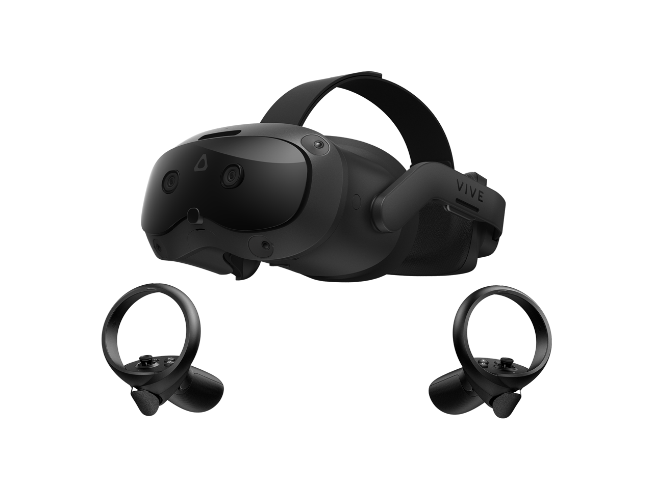 HTC - Vive Focus Vision — Mixed Reality and PC VR Headset + Controllers — Business Edition - Black