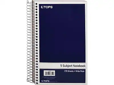 Subject Wide Ruled Blue Notebook Oxford 5 Subject Subject Notebooks, 6