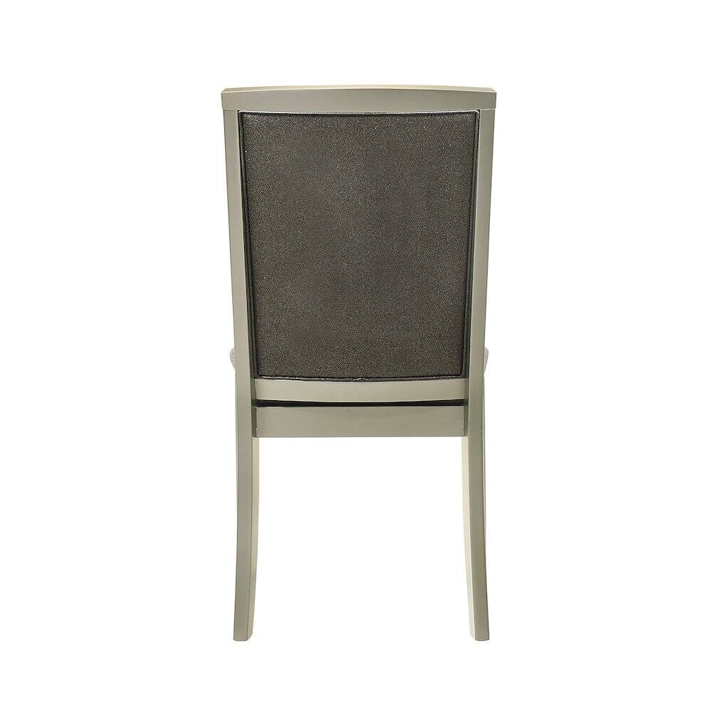 Alt View 4. New Classic Furniture - Lumina Wood Dining Chair in Silver (Set of 2) - Grey.