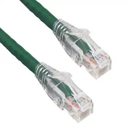Front. Sanoxy - Sanoxy 10ft Cat6 Ethernet Cable 550MHz UTP Patch Cord with Clear Snagless Boot Green - Green.