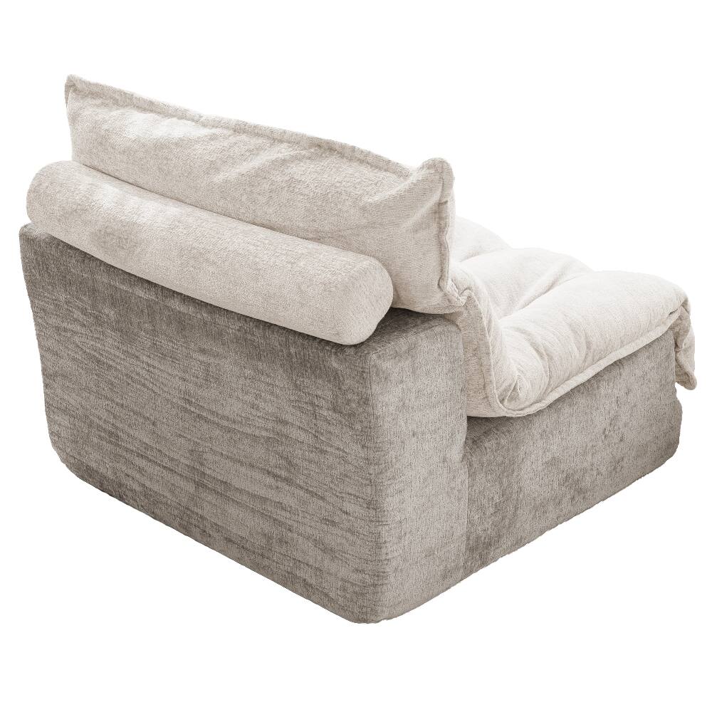 Alt View 3. Loheer - Loheer Cloud Sofa Single Seat Modern Sectional Couch Beige Chenille Apartment Couch - Beige.