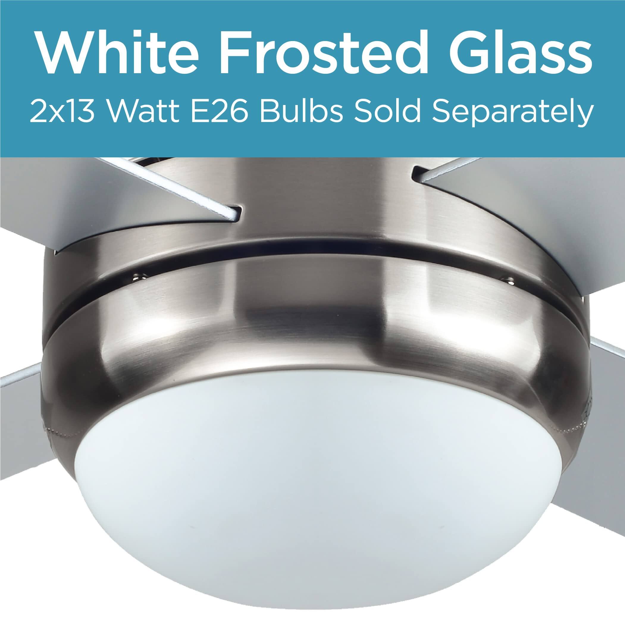White Frosted Glass
2x13 Watt E26 Bulbs Sold Separately