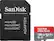 Front. SanDisk - Ultra PLUS 128GB microSDXC UHS-I Memory Card - Gray/Red.