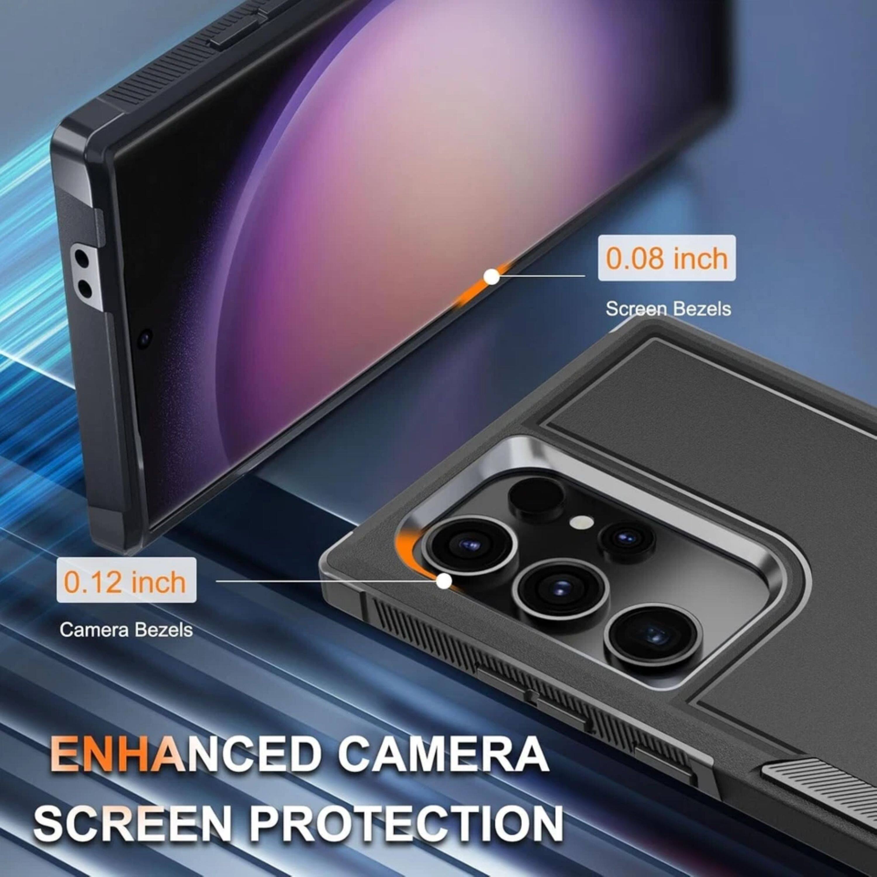 0.08 inch Screen Bezels  
0.12 inch Camera Bezels  
ENHANCED CAMERA SCREEN PROTECTION