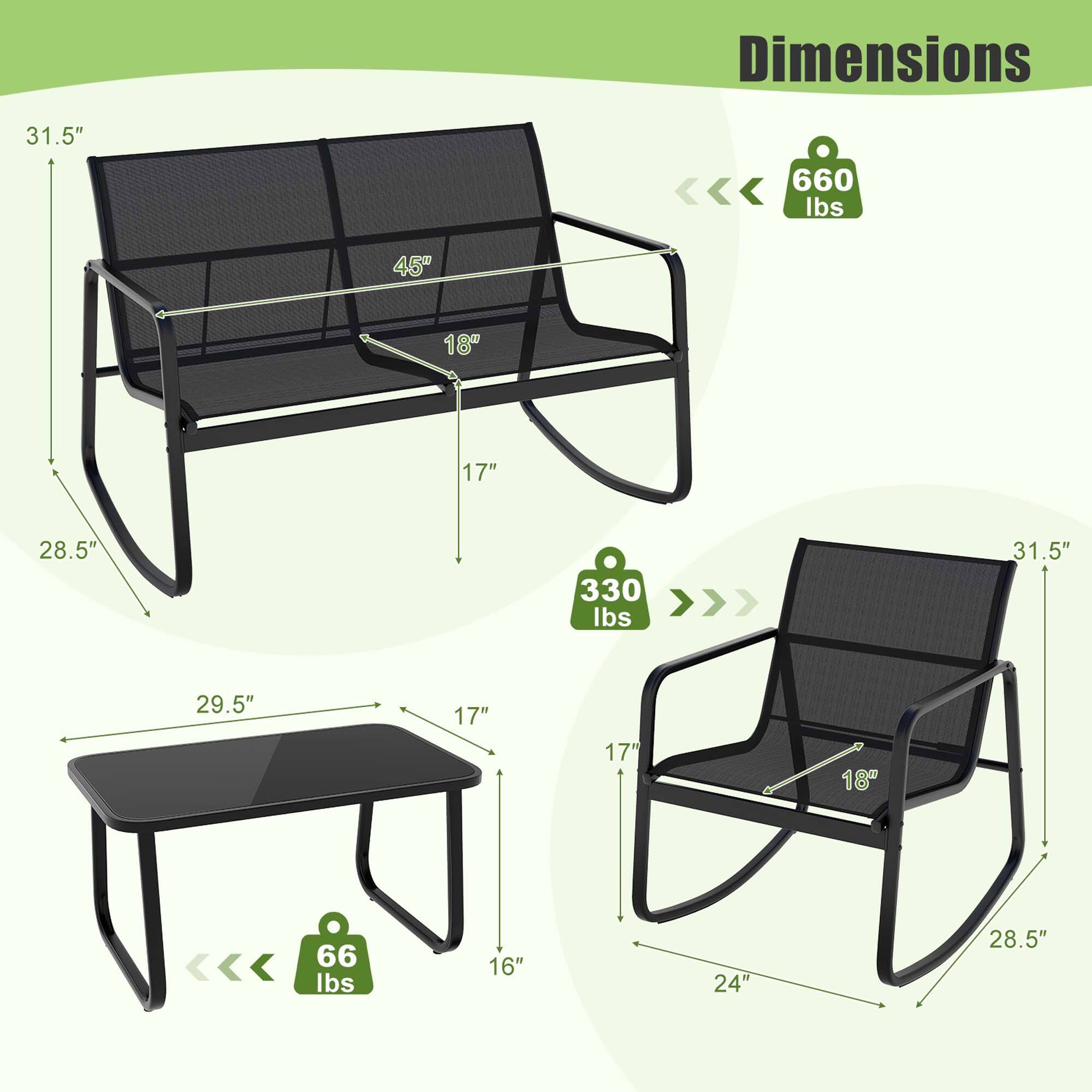 Dimensions: 31.5" x 660 lbs, 45" x 18" x 17" x 28.5" x 330 lbs, 31.5" x 29.5" x 17" x 17" x 18" x 66 lbs, 16" x 24" x 28.5".