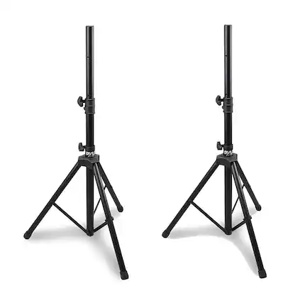 Front. PylePro - Pyle Pro Adjustable Extending Height Tripod Speaker Stand Holder Mount, 2-Pack.