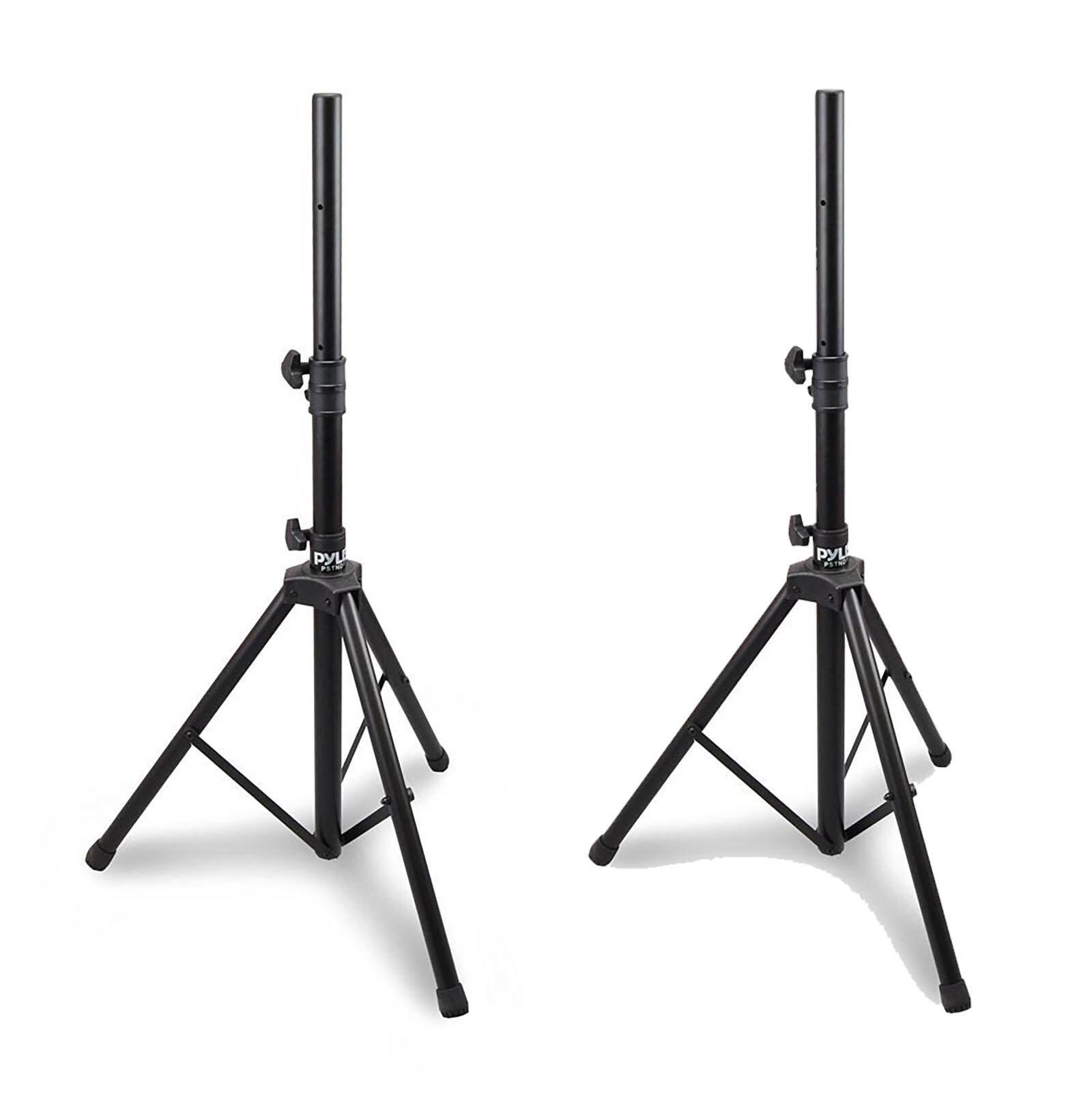 Front. PylePro - Pyle Pro Adjustable Extending Height Tripod Speaker Stand Holder Mount, 2-Pack.