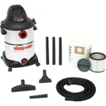 Front Zoom. Shop-Vac® - 12 Gallon SS Wet/Dry Vacuum Cleaner - Black, White.
