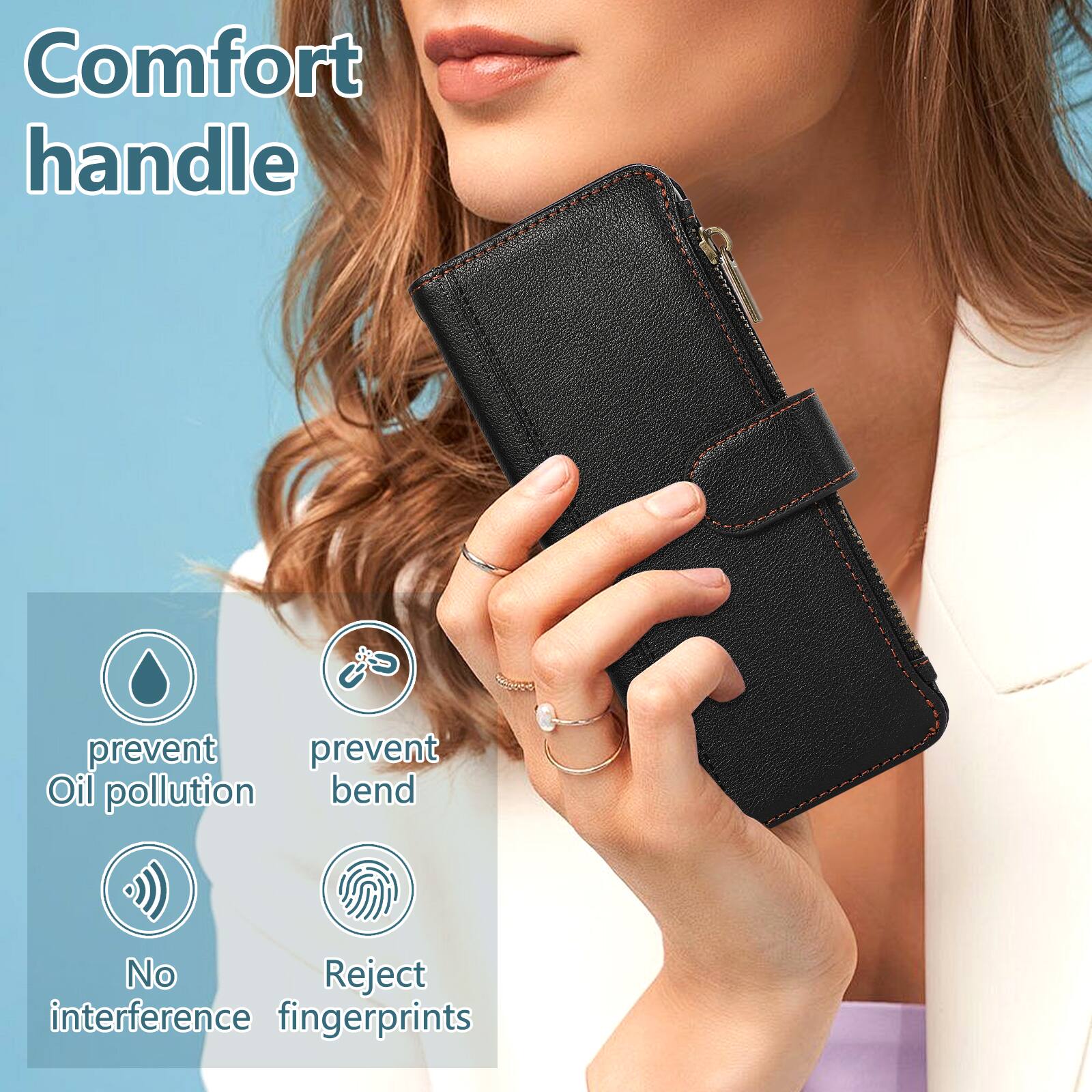 Comfort handle  
- prevent Oil pollution  
- prevent bend  
- No interference  
- Reject fingerprints