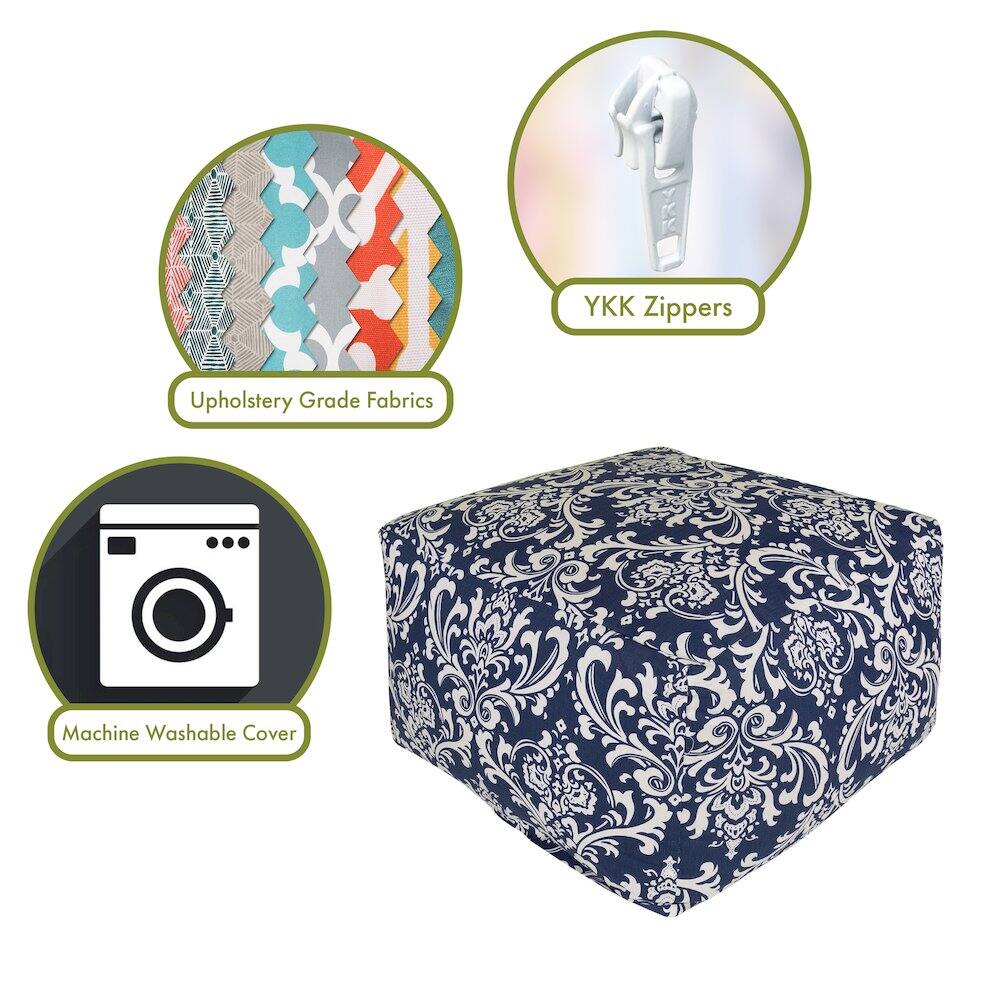 - Upholstery Grade Fabrics
- YKK Zippers
- Machine Washable Cover