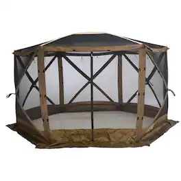 Clam - Quick-Set Escape Sky Camper 11.5 Ft Portable Outdoor Canopy Shelter - Brown