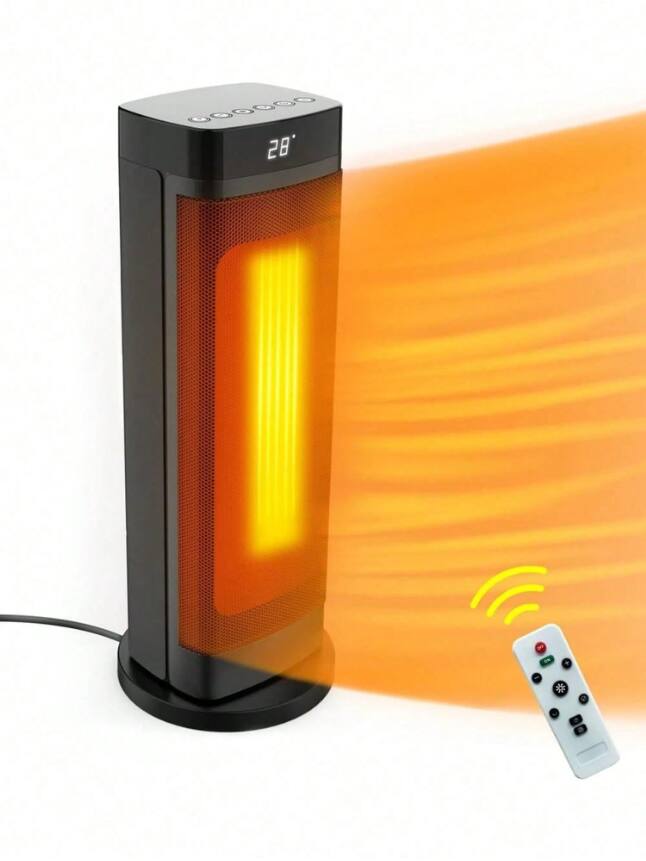 Front. Aukfa - Indoor Heater - 2000W PTC Electric Heater with 3 Modes, 9H Timer, 80° Oscillation, Auto Safety Shutoff.