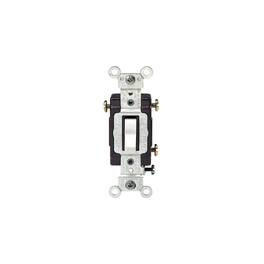 Leviton - 3-Way 15A 120V Toggle Switch, Specification Grade - White