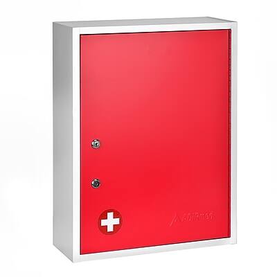 Front. Viva Comfort - Viva Comfort Steel Medical Storage Cabinet with Dual Key Lock, 1.1 cu. ft., Red (999-04-RED).