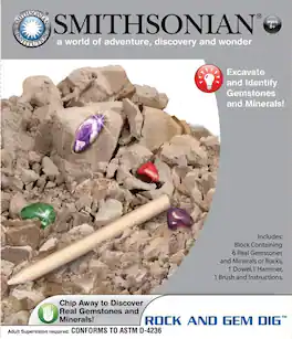Group Sales National Toy & Gift - Smithsonian Micro Rock and Gem Dig Science Kit
