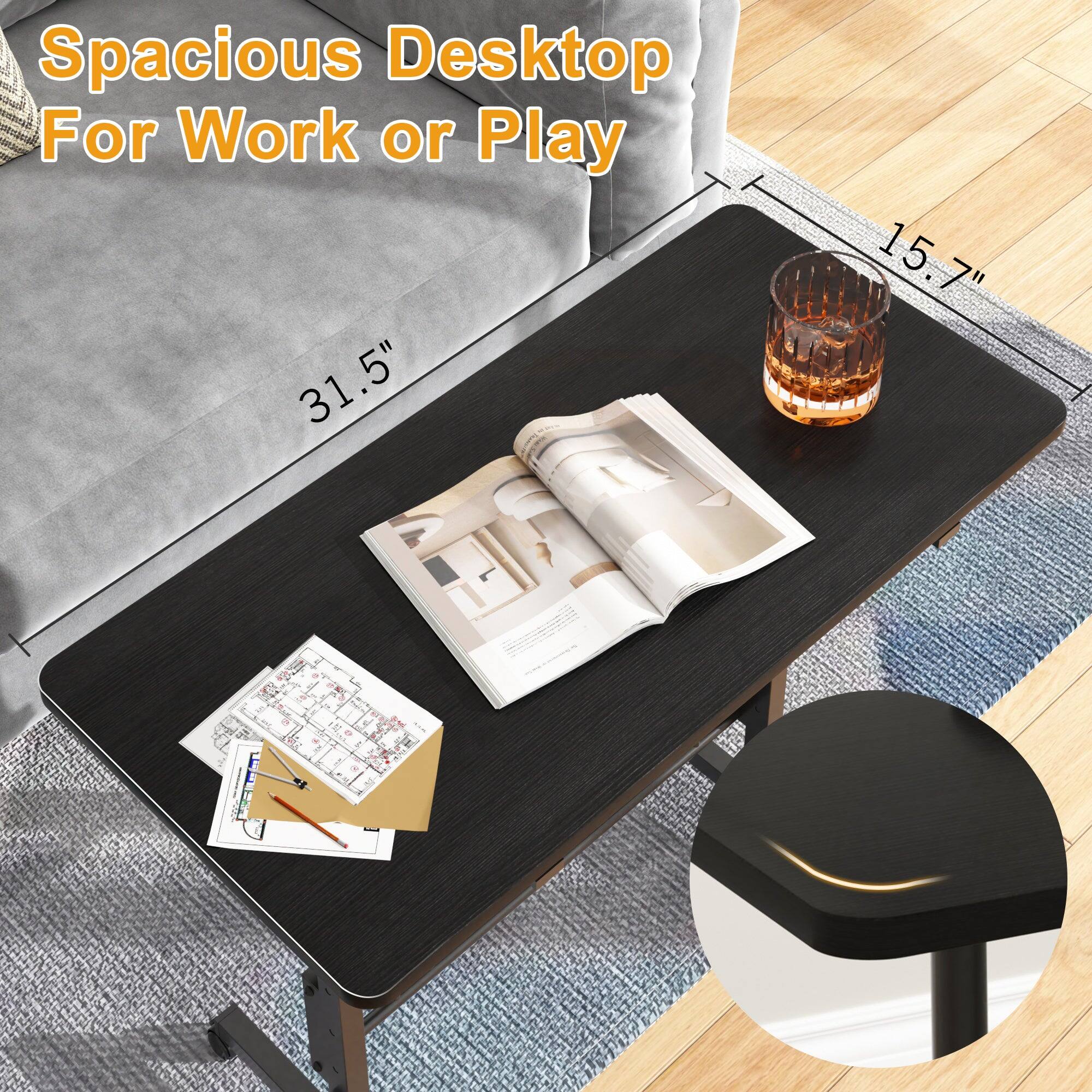 Spacious Desktop For Work or Play  
31.5" x 15.7"