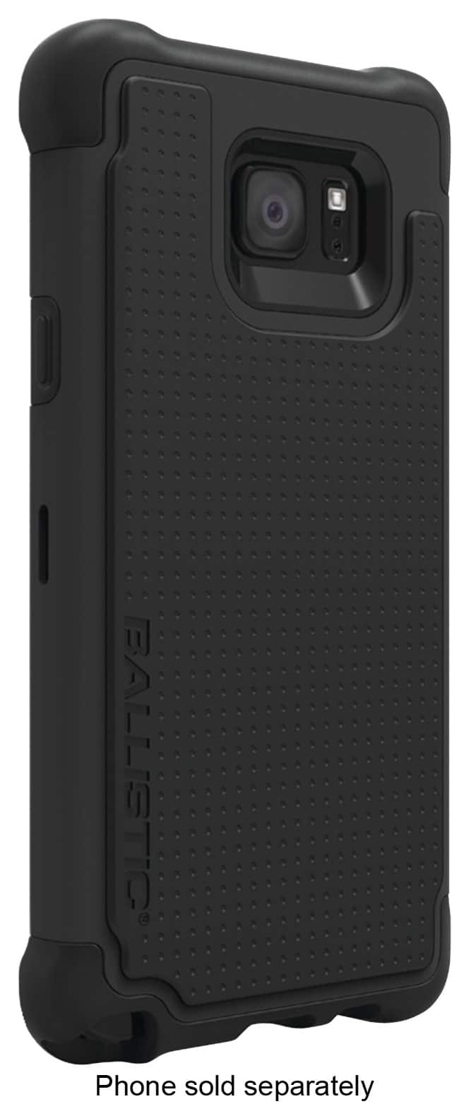Front. Ballistic - Tough Jacket Case for Samsung Galaxy Note 5 Cell Phones - Black.