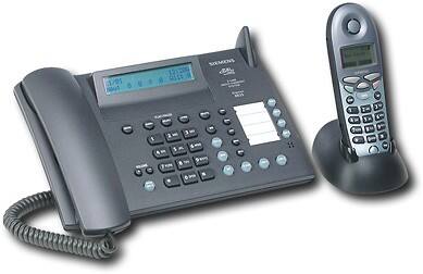 Angle Standard. Siemens - 2-Line 2.4GHz Expandable Cordless Phone - Black and silver.