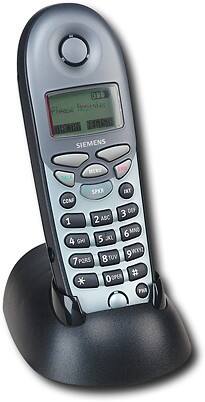 Angle Standard. Siemens - 2.4GHz Cordless Handset for Siemens 4G8825SYS Expandable Phone System - Black and silver.
