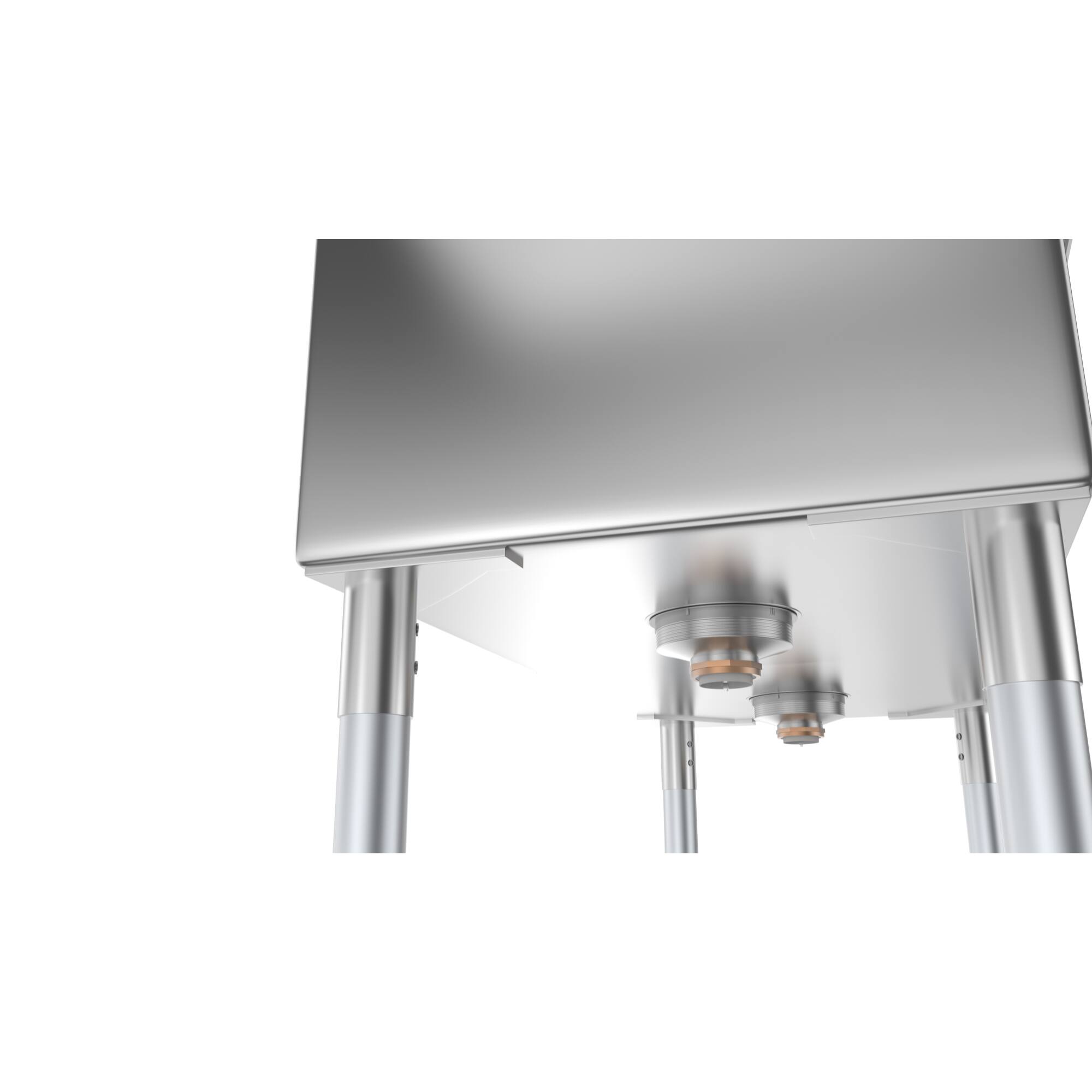 Alt View 4. Koolmore - 48 in. Two Compartment Stainless Steel  Sink with 2 Drainboards, Bowl Size 15"x 15"x 12" SB151512-15L3. - Stainless Steel.