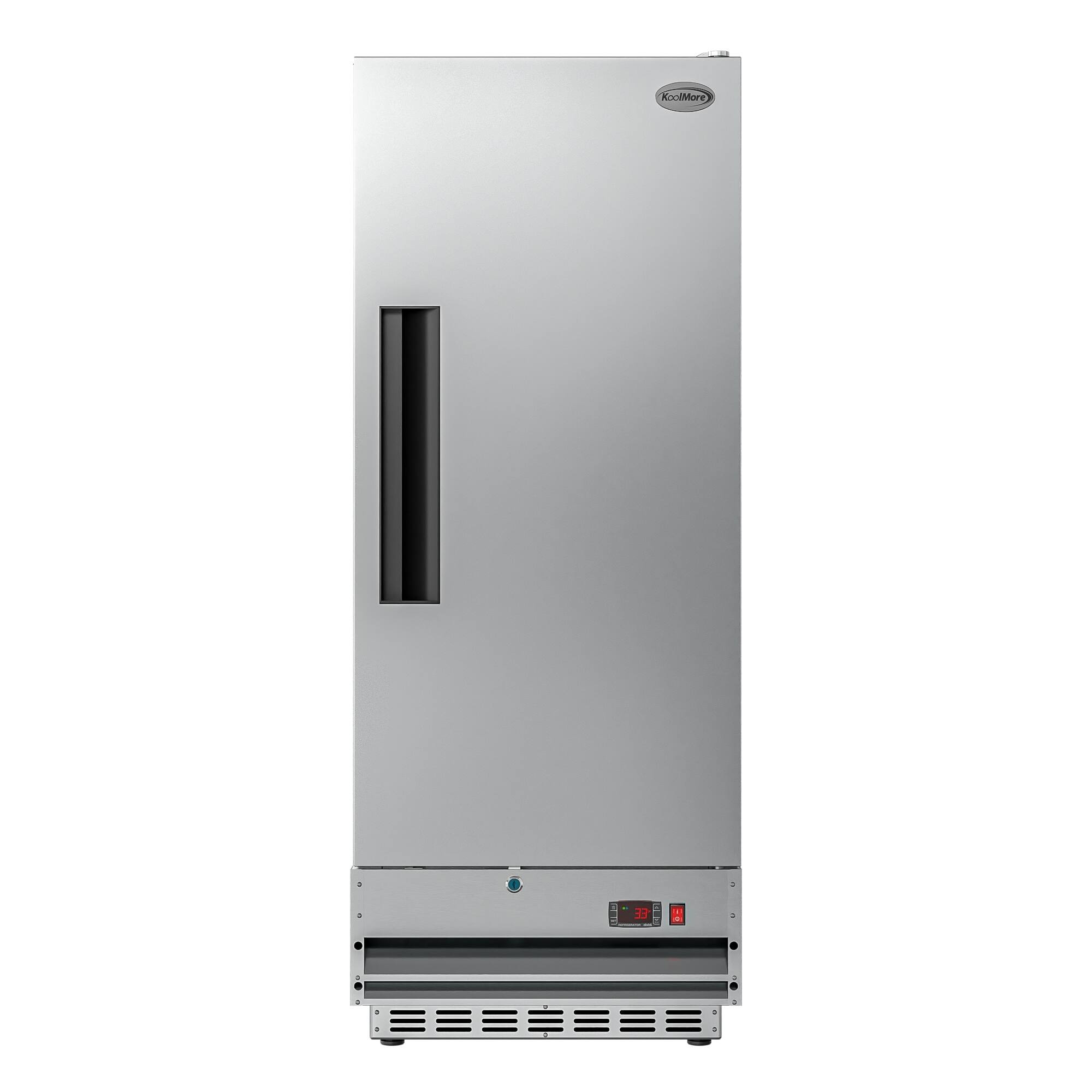 Angle. Koolmore - 25 in. Commercial Stainless Steel 1-Door Reach-In Refrigerator, 12 cu. ft. RIR-1D-SS12C - Stainless-Steel.
