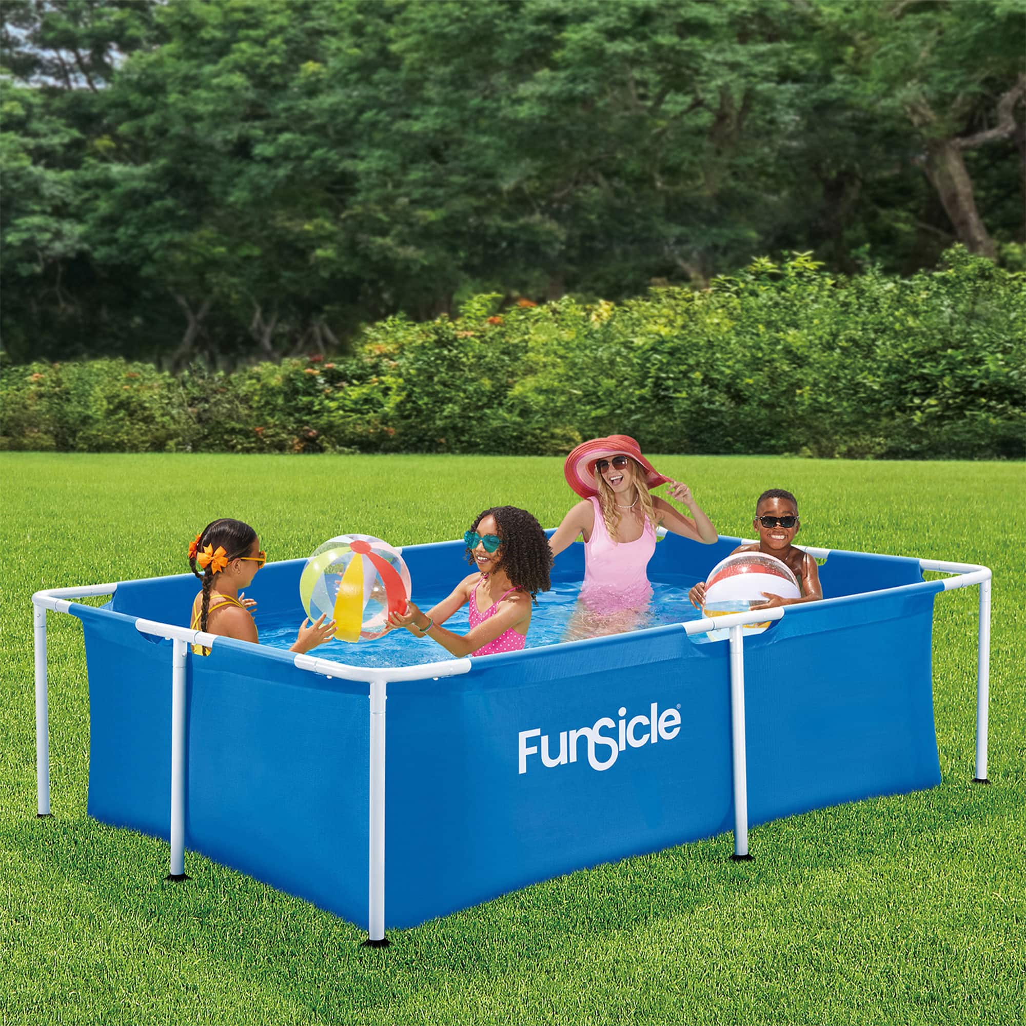 Funsicle 7 Foot Above Ground Activity Lap Pool with SmartConnect