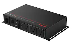 PowerQuest TVB3 - NON-SACRIFICIAL SOA SURGE POWER PROTECTION ON LINEAR FILTERING PROTECTION HIGH-CURRENT 1S NAC NOL RES OH OK O audioquest. EXTREME LINEAR FILTERING VOLTAGE OUTLETS SOUND BAR TV PROJECTOR SOURCE 1200 WATT RMS CAPACITY