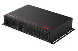 AudioQuest - PowerQuest TV3 3-Outlet Surge Protector for Wall-Mounted TVs (Non-Sacrificial, Noise-Dissipating, Behind-TV Design) - Black