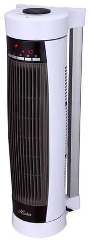 Front. Hunter - Oscillating Ceramic Heater - White.
