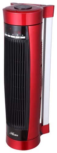 Front. Hunter - Oscillating Ceramic Heater - Red.