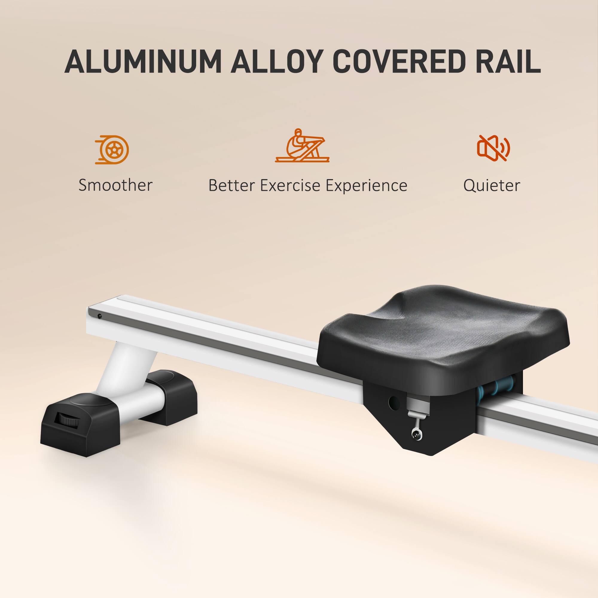 ALUMINUM ALLOY COVERED RAIL

- Smoother
- Better Exercise Experience
- Quieter