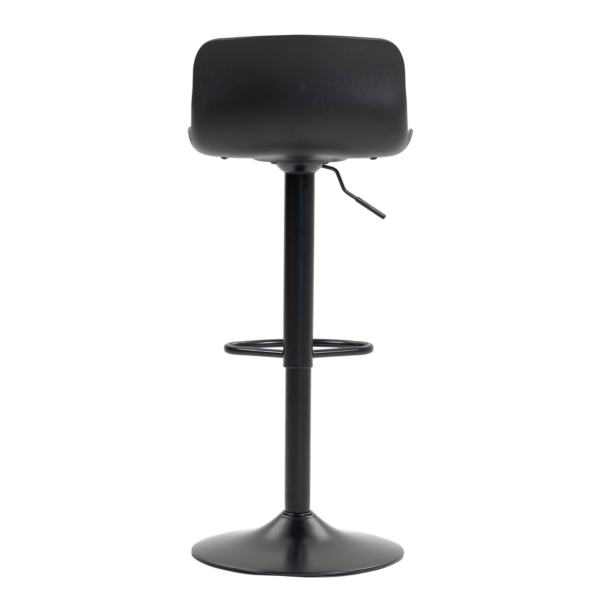 Alt View 10. GOODSILO - Set of 2 Adjustable Swivel Bar Stools with Backrest, Modern Counter Height Stools for Kitchen Islands - Black.