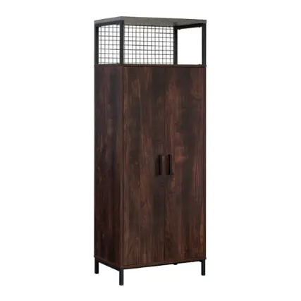 Sauder - Market Commons Storage Cabinet - Rich Walnut