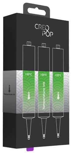 Front. CreoPop - Temperature Ink - Photopolymer Ink (3-count) - Green.