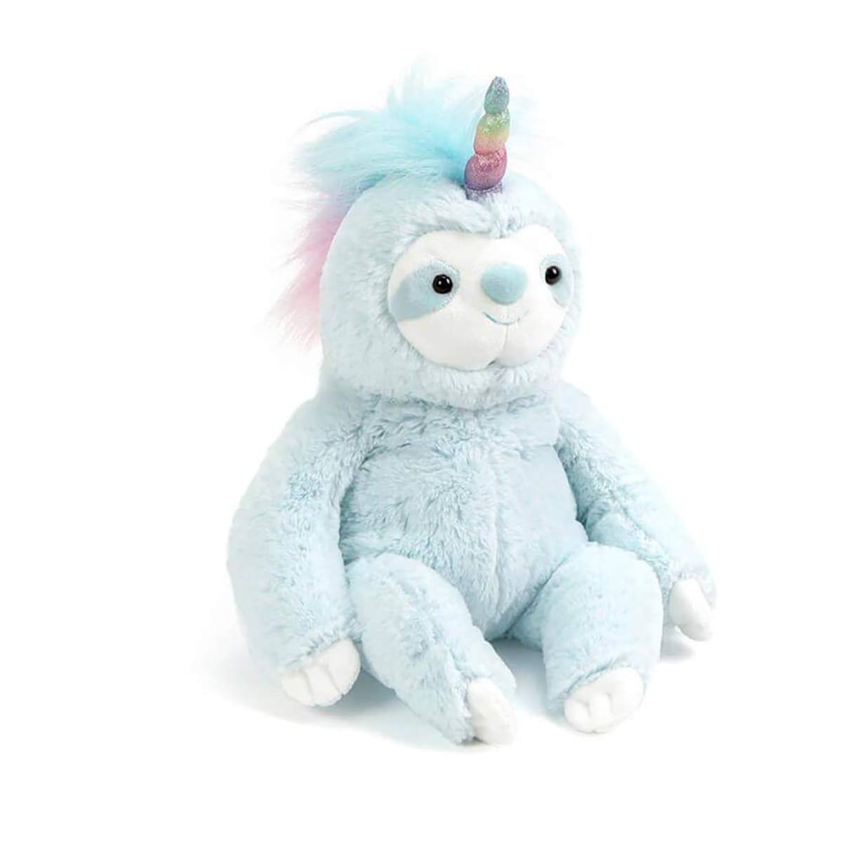 Front. Enesco - Dazzle Slothicorn 9 Inch Collectible Plush - Blue.