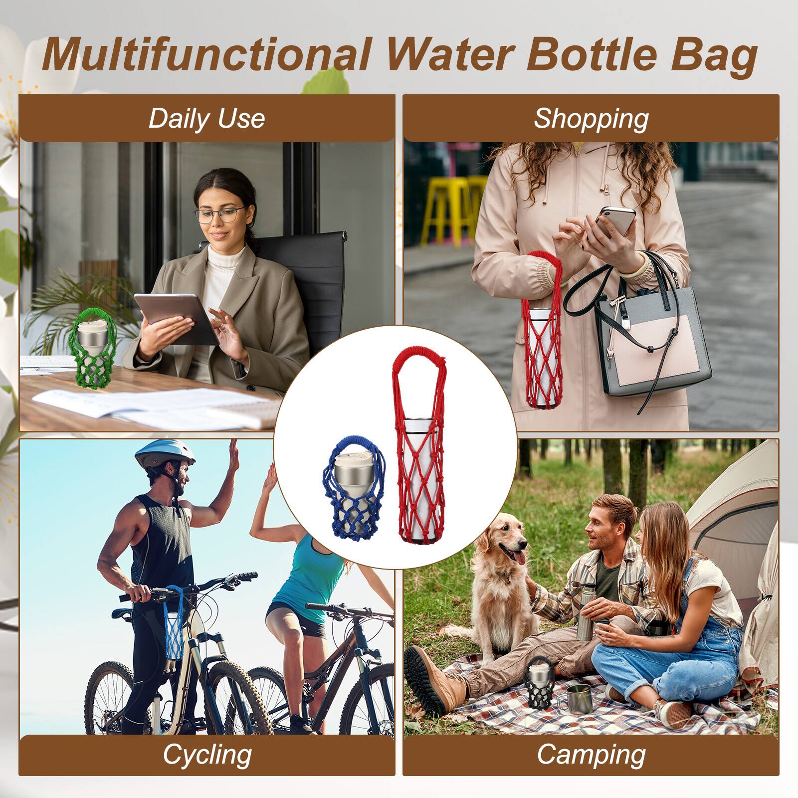Multifunctional Water Bottle Bag

Daily Use

Shopping

Cycling

Camping