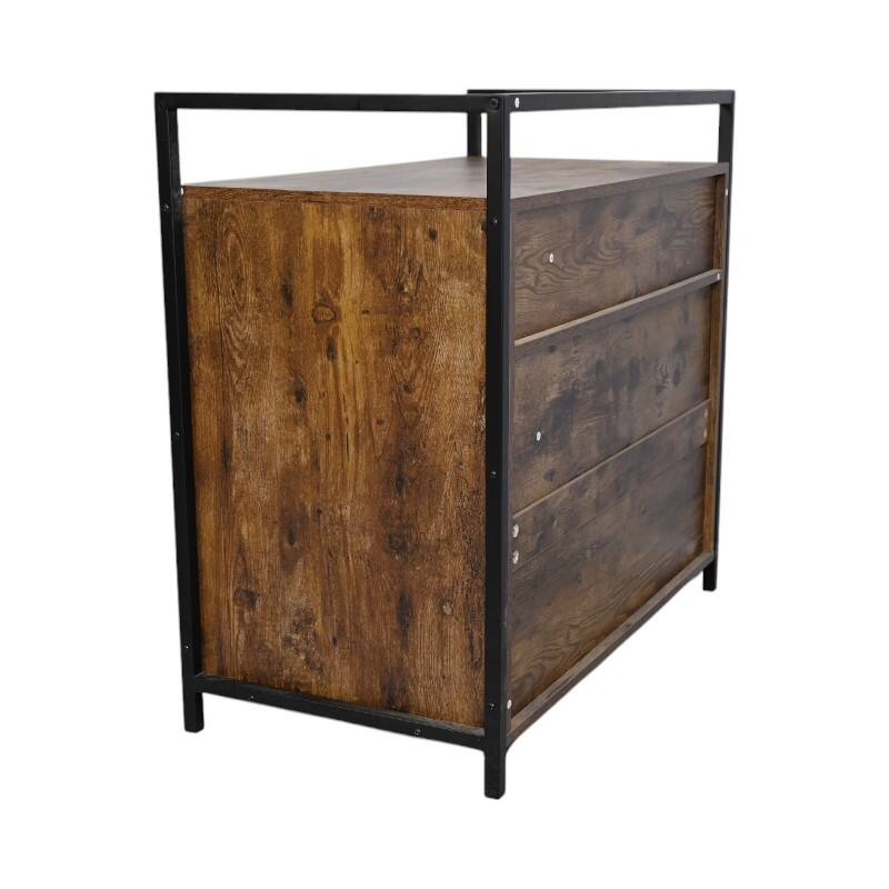 Alt View 6. APRILSOUL - Rustic Brown Wooden Cat Litter Box Enclosure Hidden with Scratching Mat Pet Furniture - Brown.