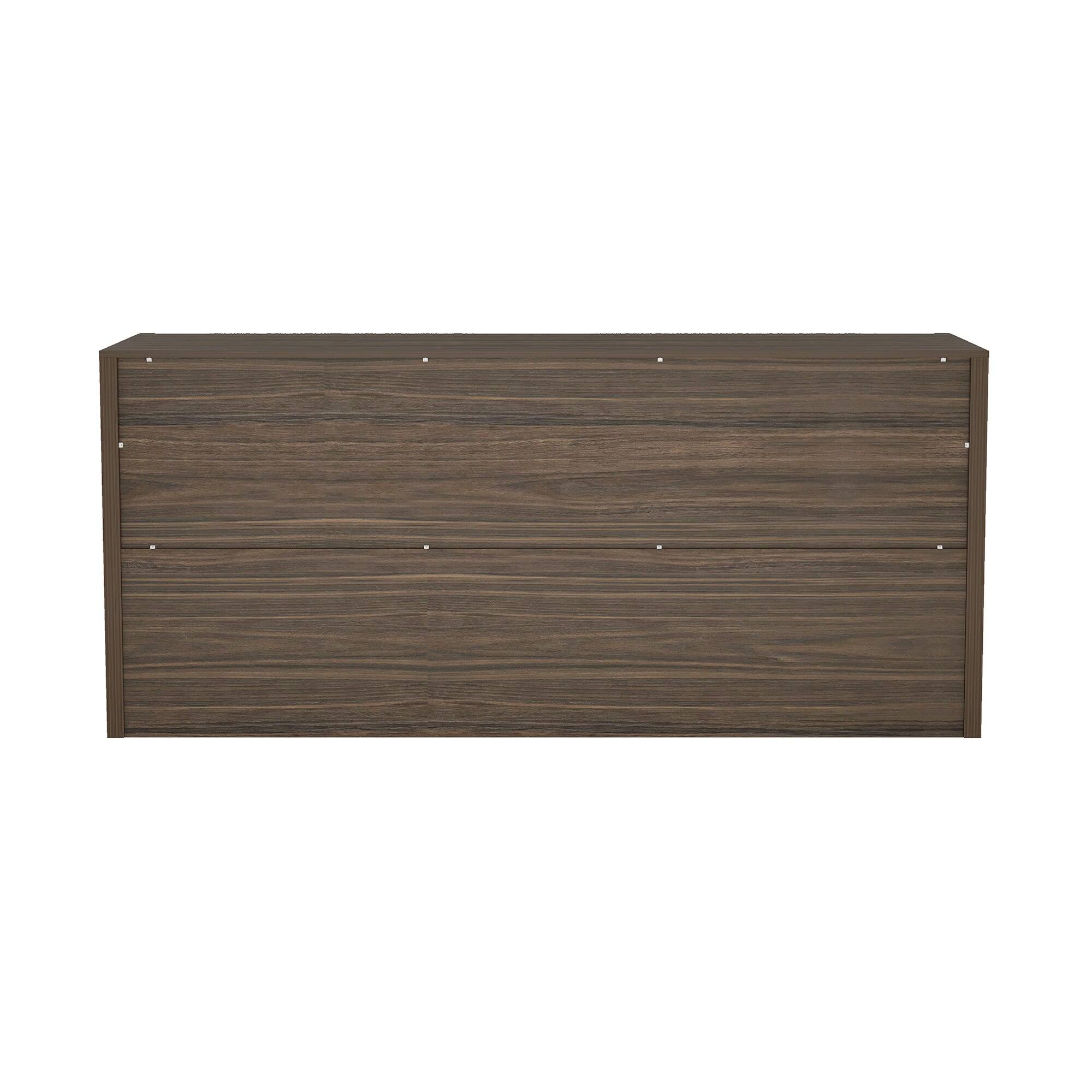 Alt View 4. Manhattan Comfort - Linda Modern 72" Dresser - Walnut Brown.