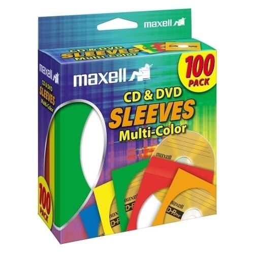 Front Standard. Maxell - Multi-Color CD & DVD Sleeve.